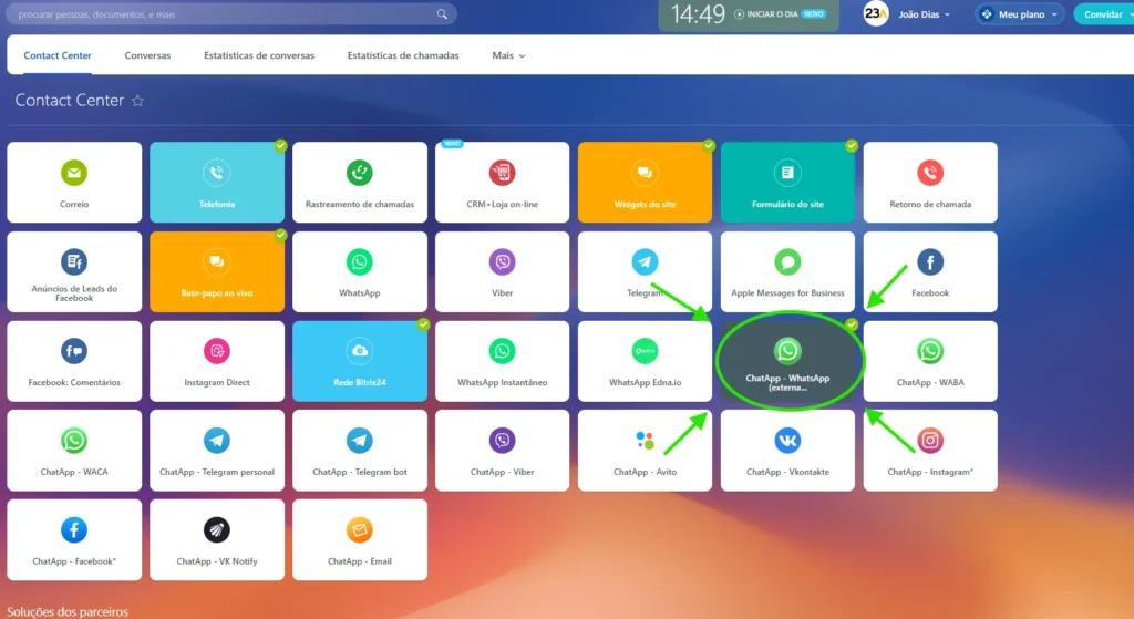 Acceder a la aplicación ChatApp en Bitrix24 | 23A Digital
