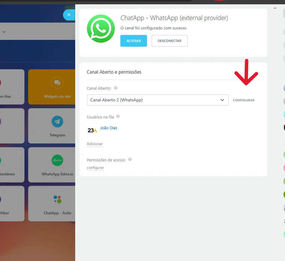 Alt Text: Configurar cola de atención de WhatsApp en ChatApp | 23A