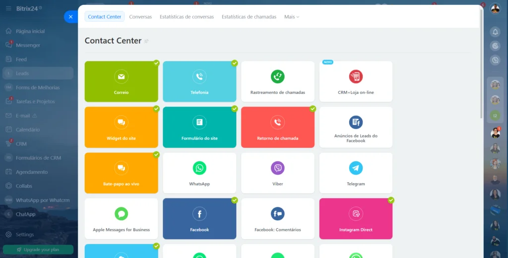 Pantalla del Contact Center de Bitrix24 | 23A Digital